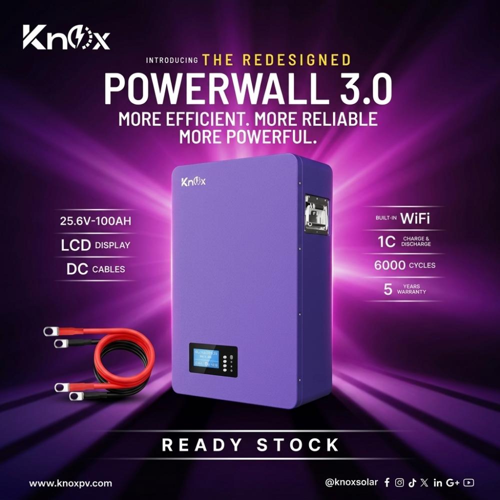 Knox Powerwall 3.0 25.6V 100Ah Battery