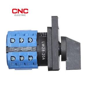 CNC LW28-20A selector switch front plate 1-0-2 positions with rotary handle