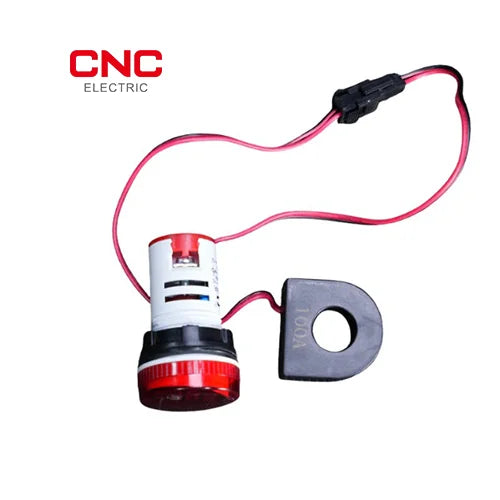 CNC panel volt and ampere meter housing wiring and sensor view