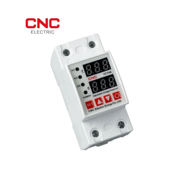 CNC VA Protection Device 2 Pole Single Phase Voltage & Current Protector 40A / 63A / 80A DIN Rail