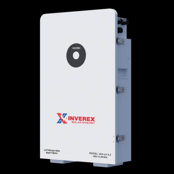 Three Inverex lithium-ion battery units shown together