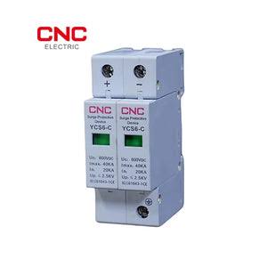 Front view of a CNC Electric two-pole surge protective device