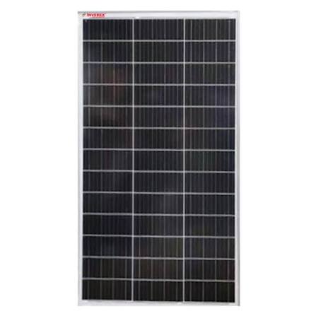 Inverex 640W solar panel with silver frame and dark multi-busbar cell grid, Inverex logo visible at the top left