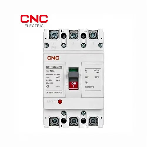 CNC YCM1-125L AC 3 pole MCCB front view