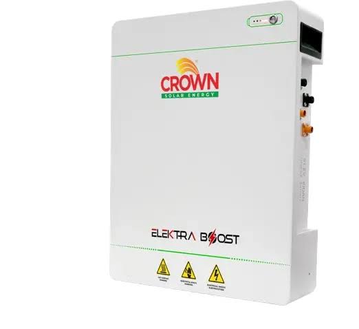 Front view of Crown Solar Energy Elektra Boost battery