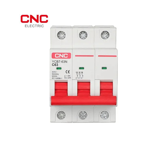 CNC YCB7-63N 3 pole AC MCB C63 front view
