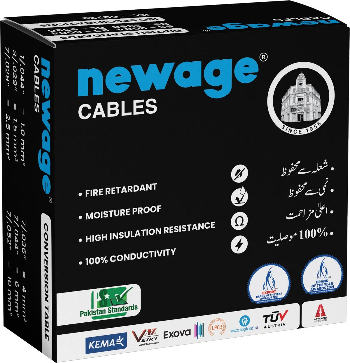 Newage Cables black packaging