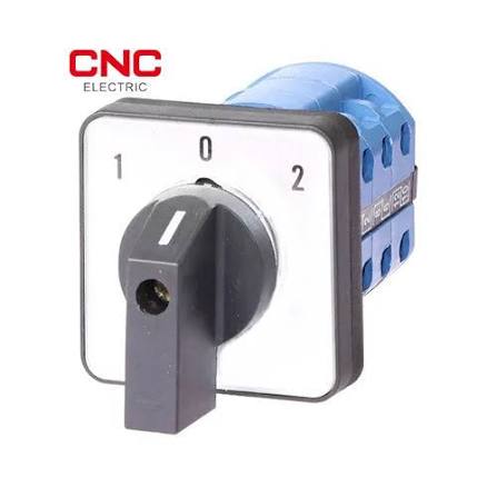 CNC LW28-20A rotary selector switch side view with blue cam contacts