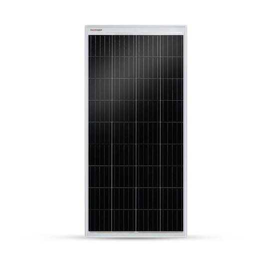 MP 220W bifacial solar panel front view with aluminum frame