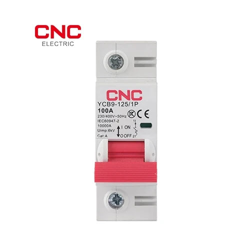 CNC YCB9-125/1P 100A single pole AC MCB front view