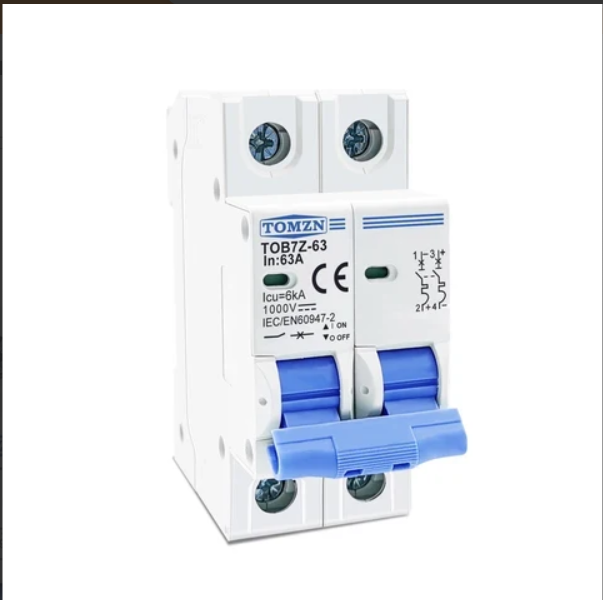 TOMZN 2P DC 1000V Solar Mini Circuit Breaker | 16A, 20A, 32A, 63A