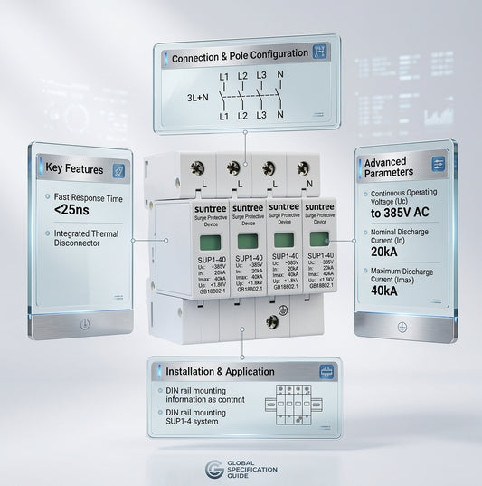 SUNTREE SPD specifications 385V 20kA 40kA