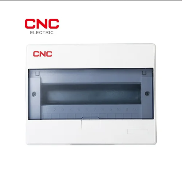 CNC YCX6 distribution box front view with closed transparent cover