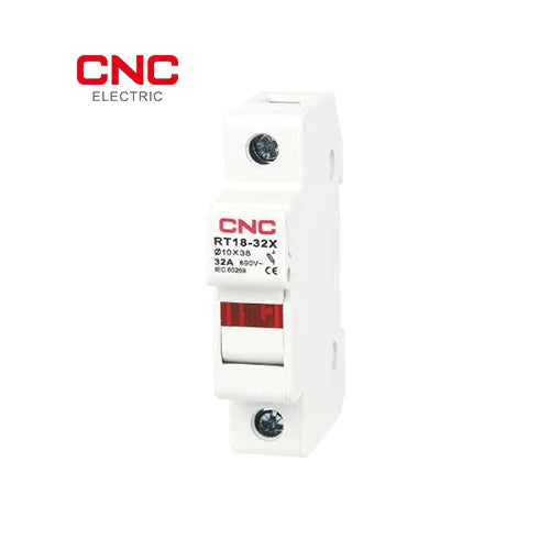 CNC Electric RT18-32X fuse holder angled view