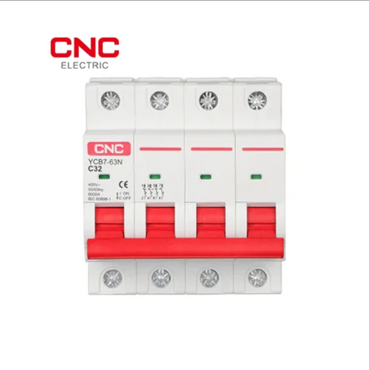CNC YCB7-63N 4 pole AC MCB C32 front view