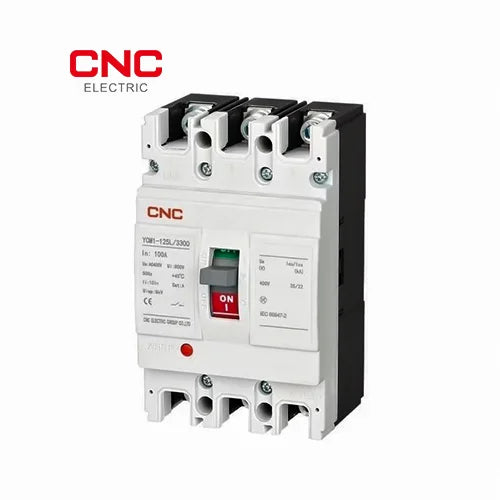 CNC YCM1-125L 3 pole molded case circuit breaker angled view