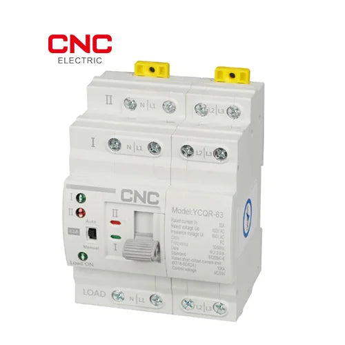 CNC Electric YCQR 4 Pole 63A Automatic Transfer Switch with Under/Over Voltage Protection