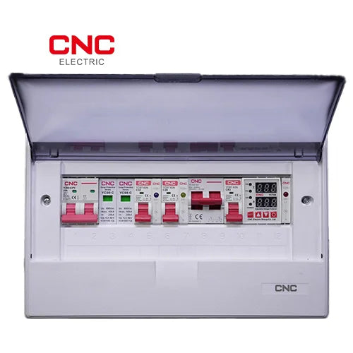 3kW hybrid solar steel-body DB bundle with open cover and digital display