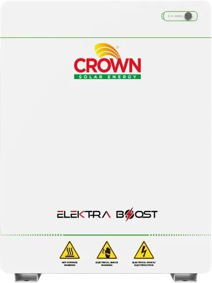 Angled side view of Crown Elektra Boost battery