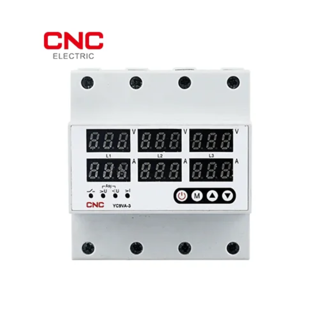 CNC YCVA-3 VA protection device front view with LED voltage and current display