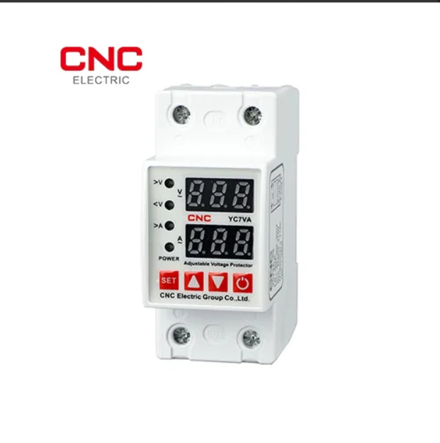 CNC VA Protection Device 2 Pole Single Phase Voltage & Current Protector 40A / 63A / 80A DIN Rail