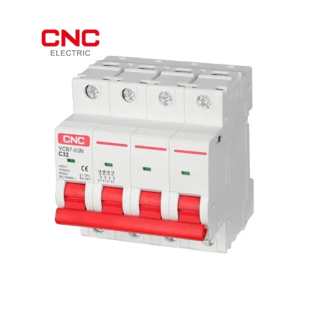 CNC YCB7-63N 4 pole miniature circuit breaker side view