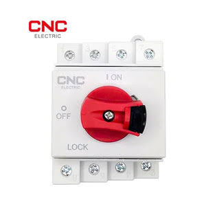 CNC DC isolator switch front view ON OFF LOCK positions