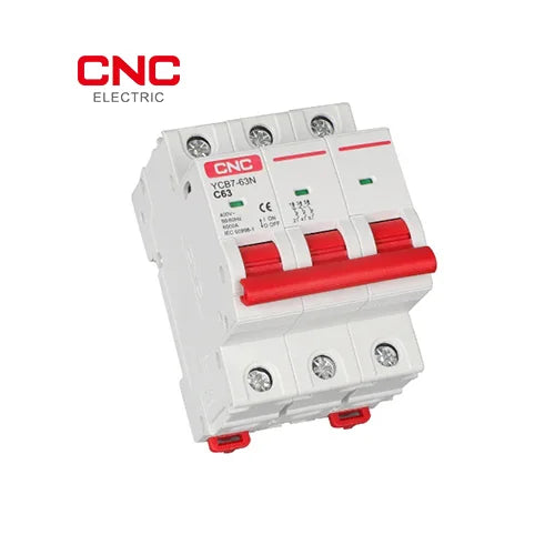 CNC 3 pole AC circuit breaker C63 side angle view