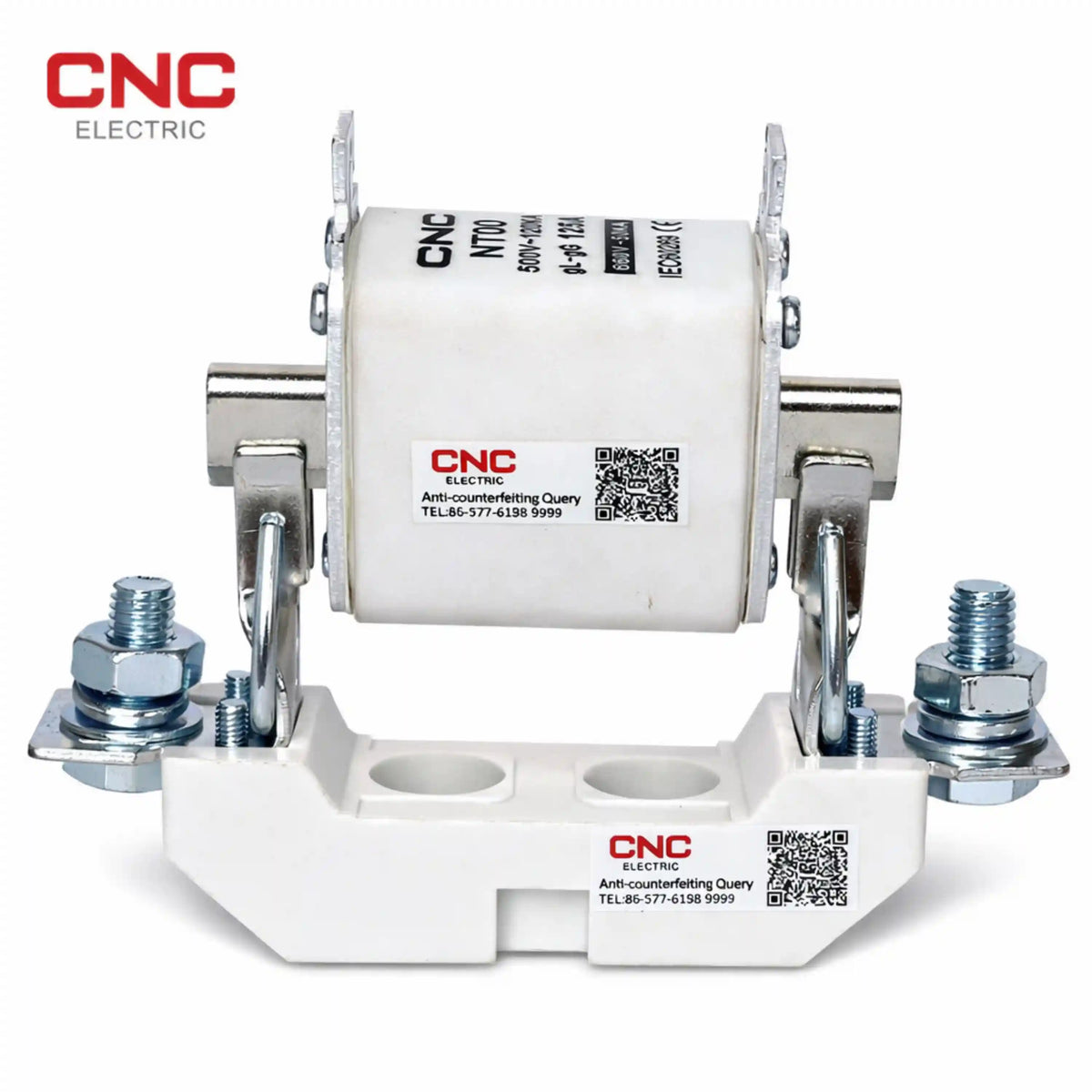 CNC Electric NT00 fuse base shown with NT00 125A fuse