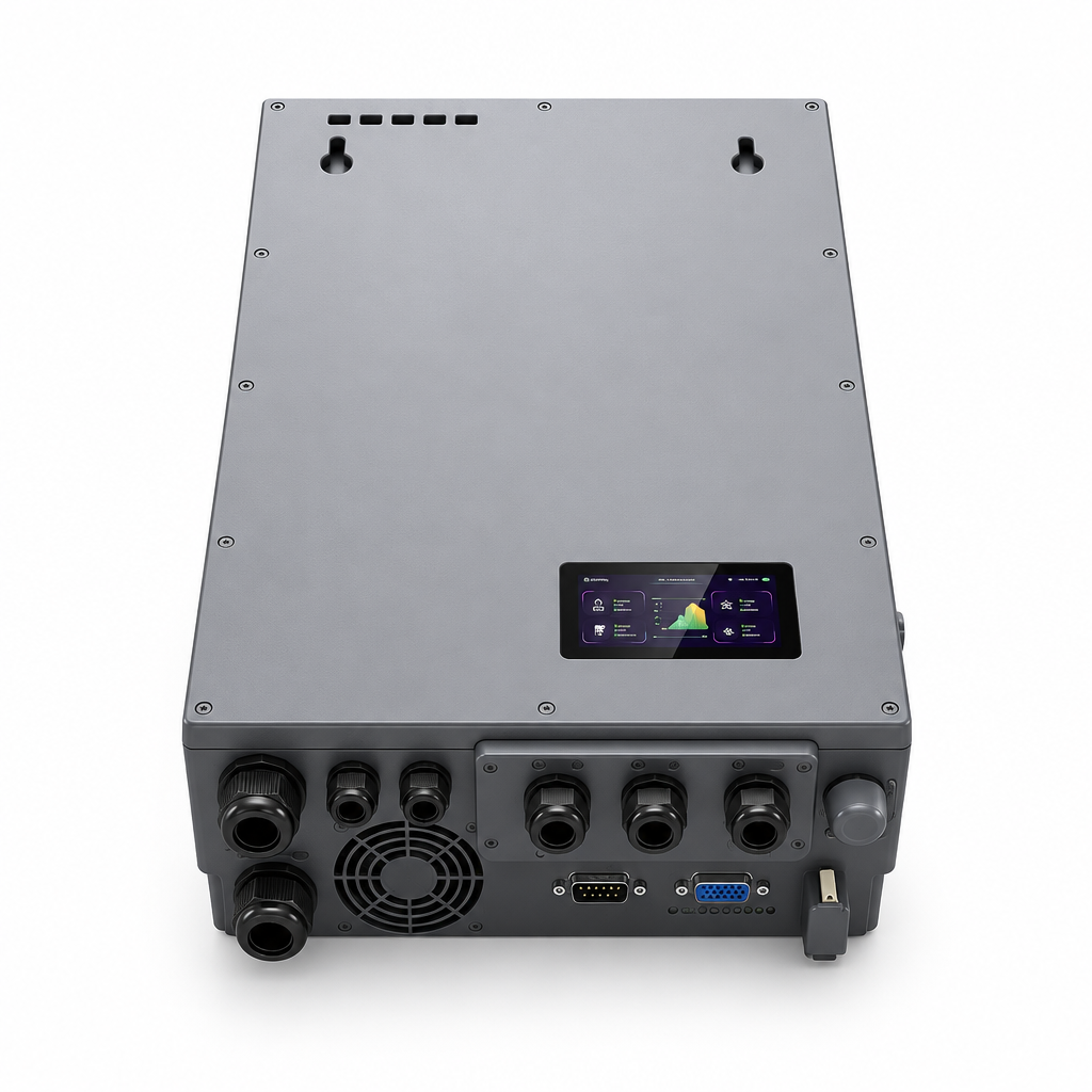 Grey inverter installation-side view